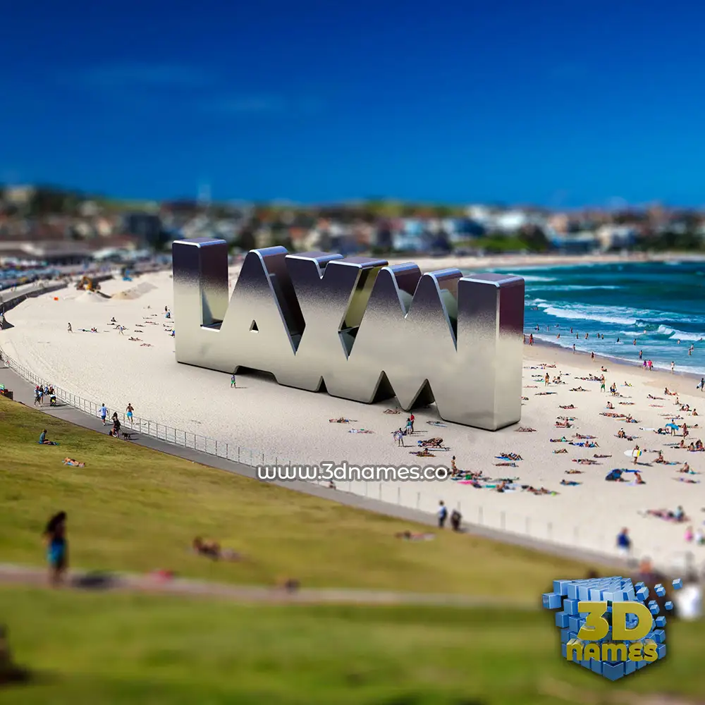 laxmi in Bondi Beach style - 3D name wallpaper