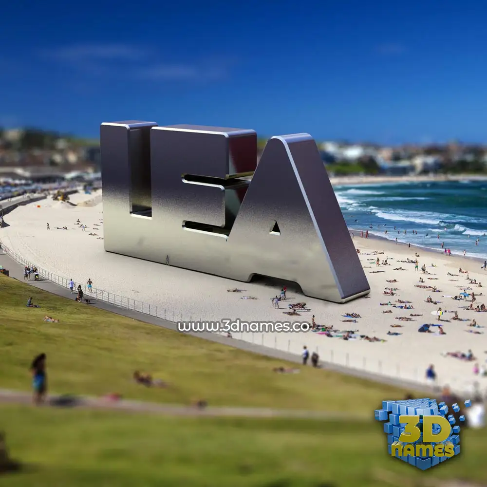 lea in Bondi Beach style - 3D name wallpaper