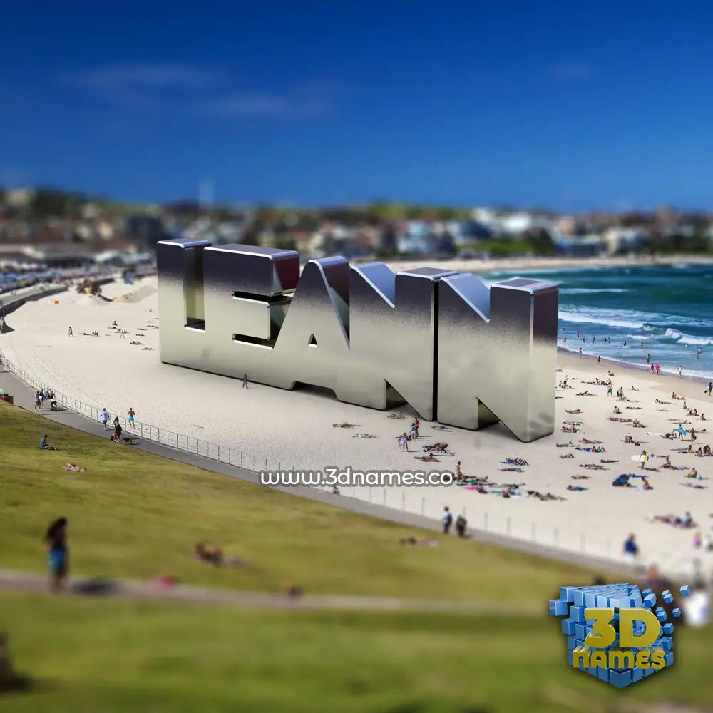 leann in Bondi Beach style - 3D name wallpaper