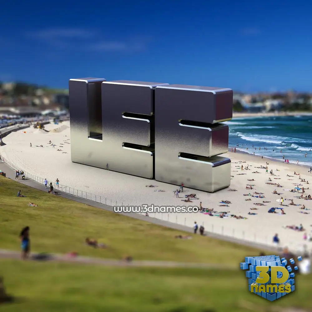 lee in Bondi Beach style - 3D name wallpaper