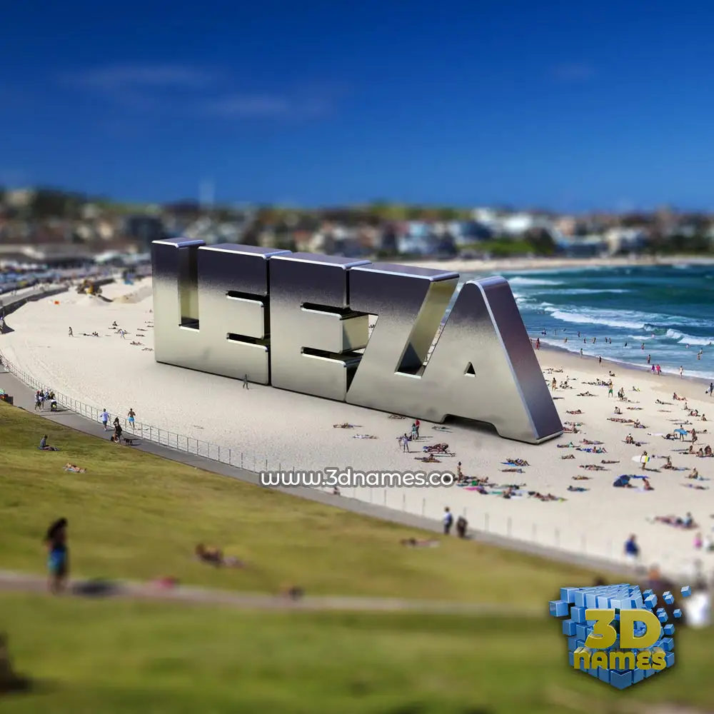 leeza in Bondi Beach style - 3D name wallpaper