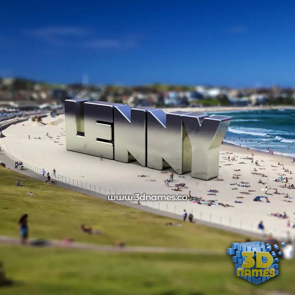 lenny in Bondi Beach style - 3D name wallpaper