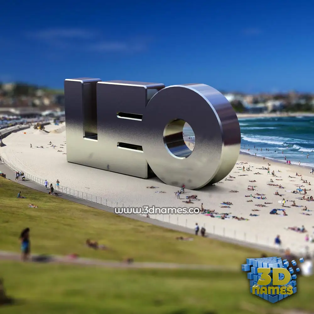 leo in Bondi Beach style - 3D name wallpaper