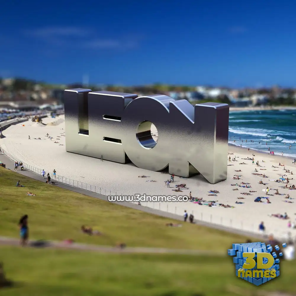 leon in Bondi Beach style - 3D name wallpaper