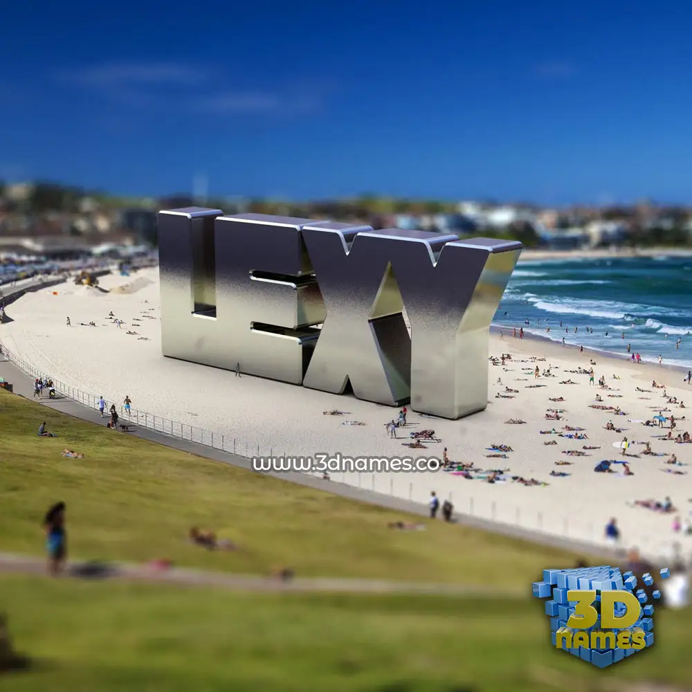 lexy in Bondi Beach style - 3D name wallpaper