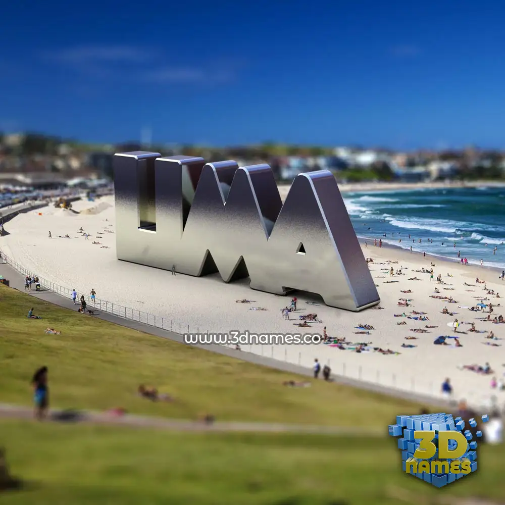 lima in Bondi Beach style - 3D name wallpaper