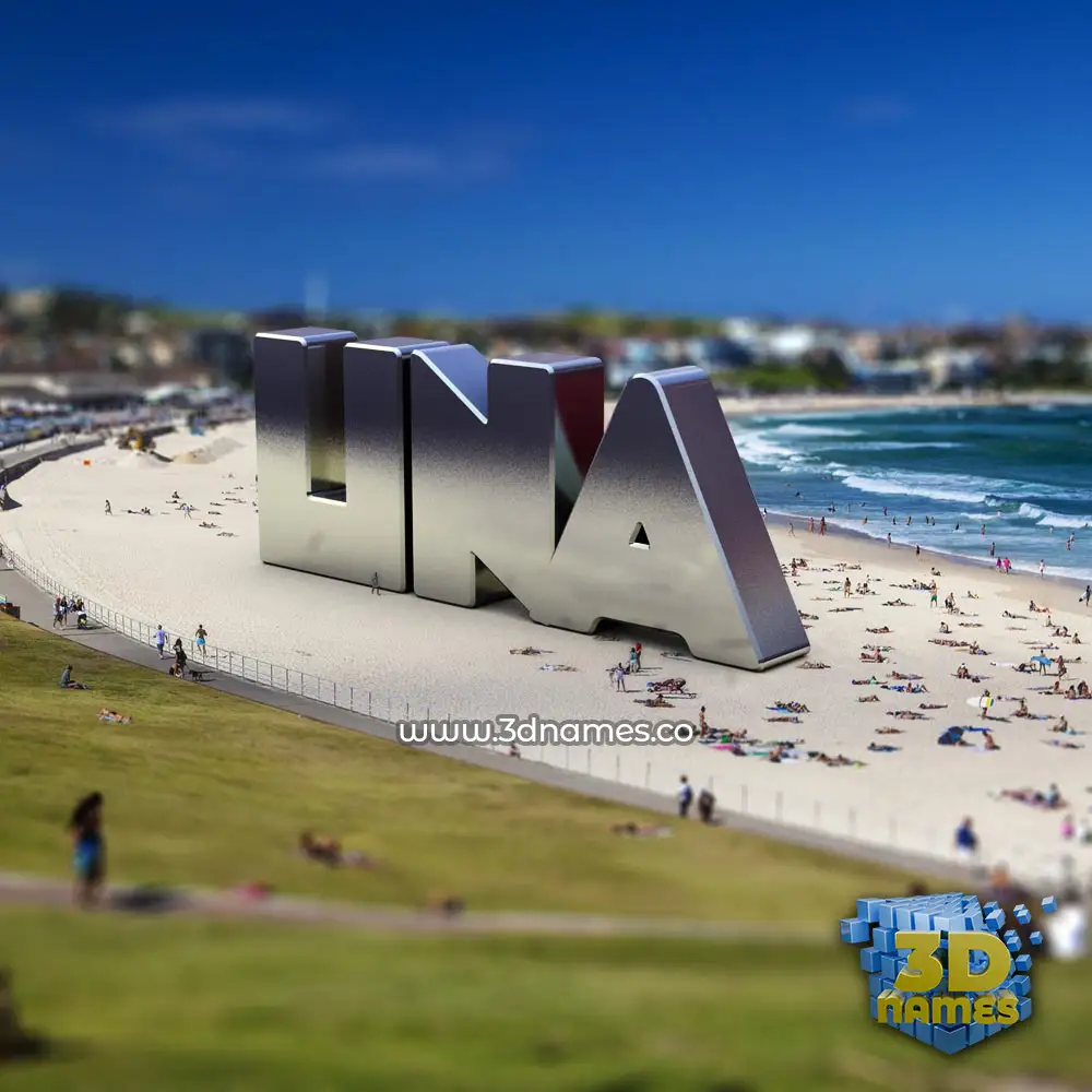 lina in Bondi Beach style - 3D name wallpaper