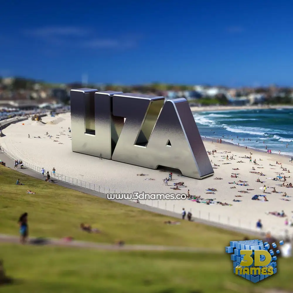 liza in Bondi Beach style - 3D name wallpaper