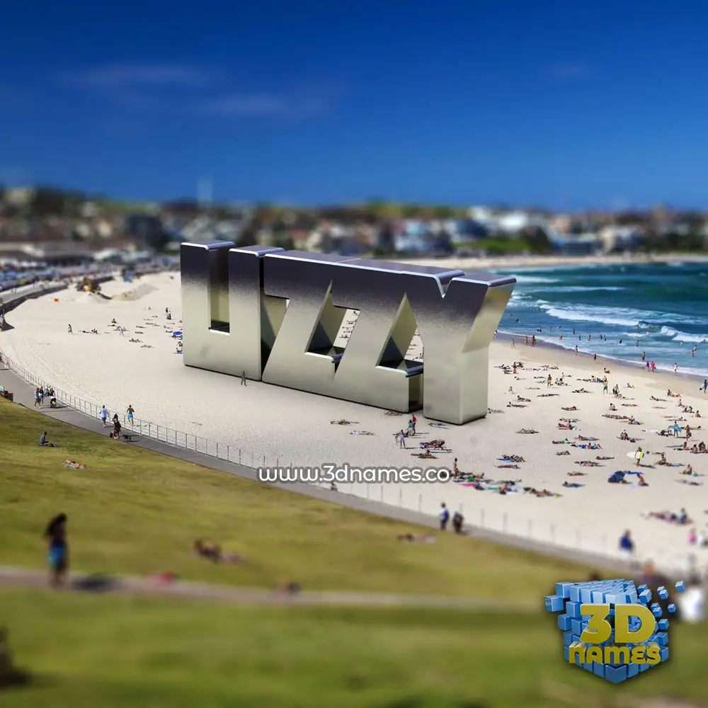 lizzy in Bondi Beach style - 3D name wallpaper