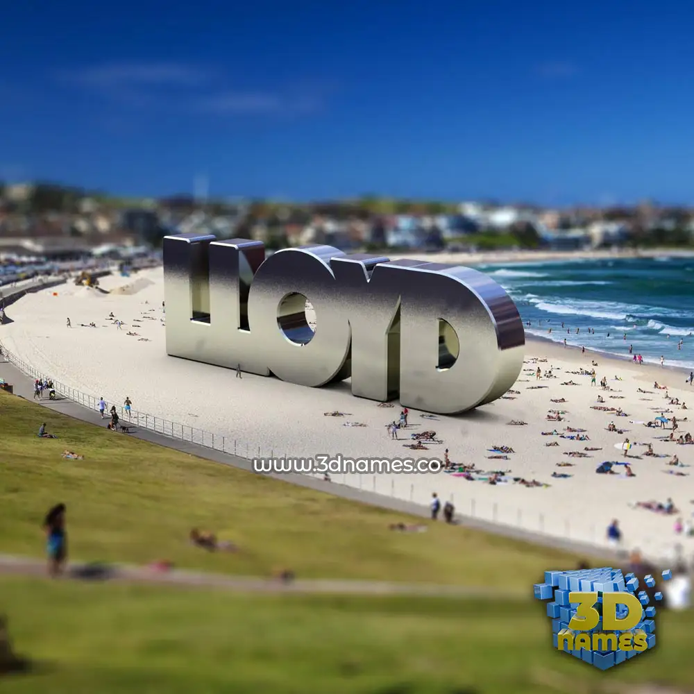 lloyd in Bondi Beach style - 3D name wallpaper
