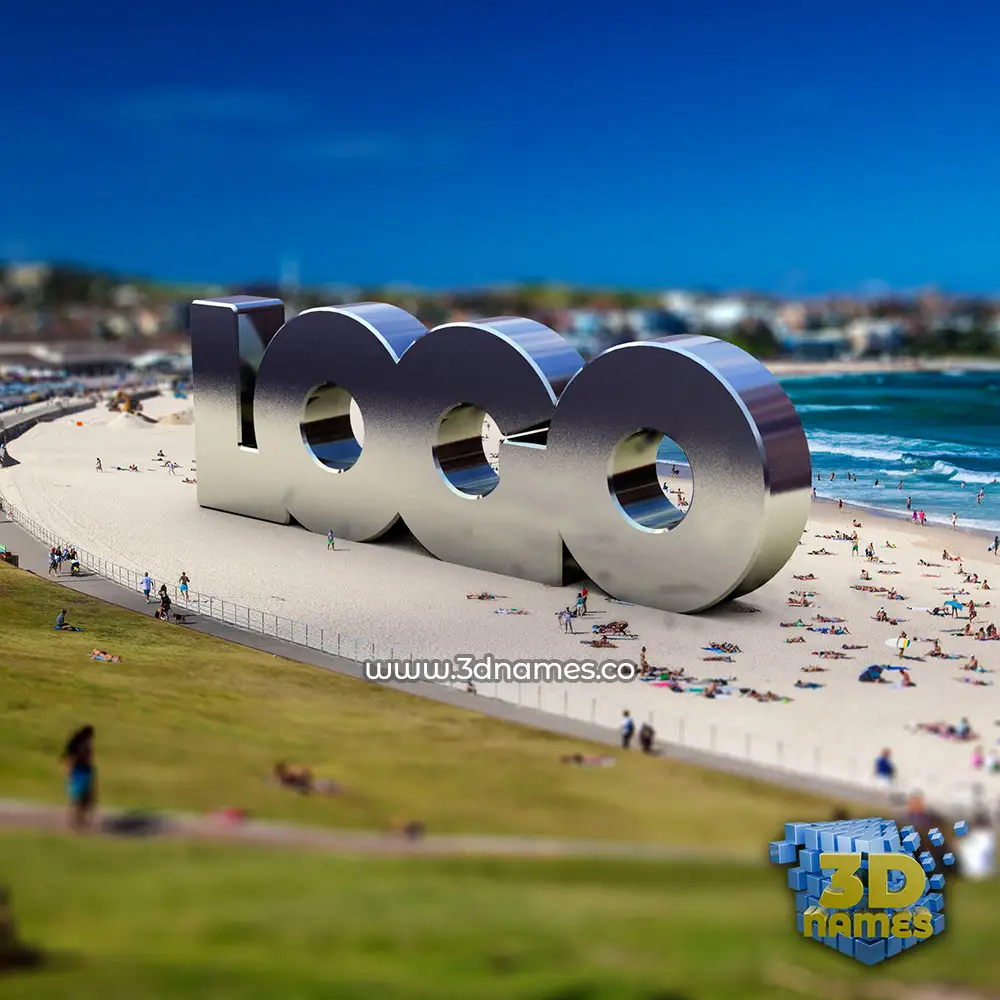 logo in Bondi Beach style - 3D name wallpaper