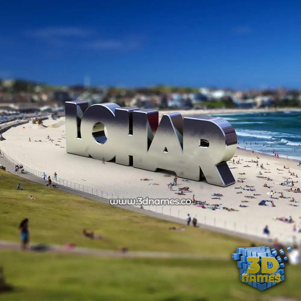 lohar in Bondi Beach style - 3D name wallpaper