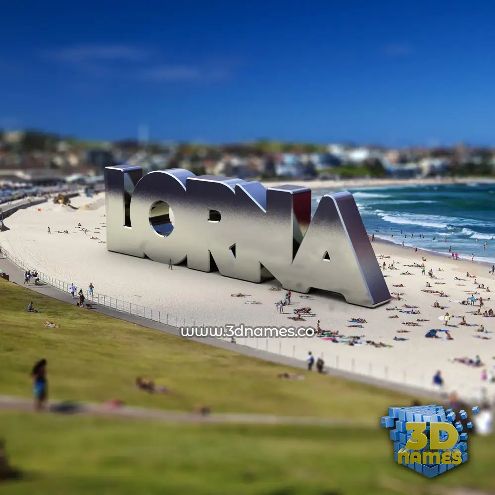 lorna in Bondi Beach style - 3D name wallpaper