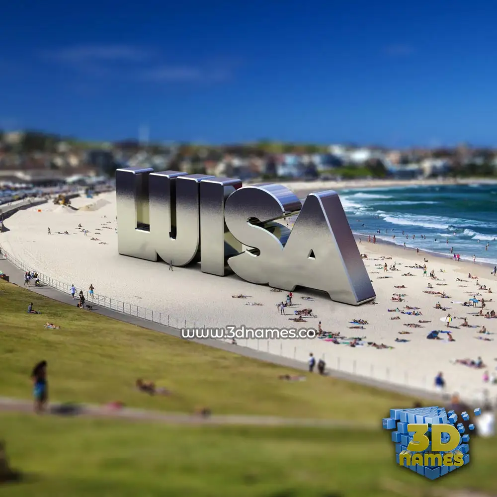luisa in Bondi Beach style - 3D name wallpaper