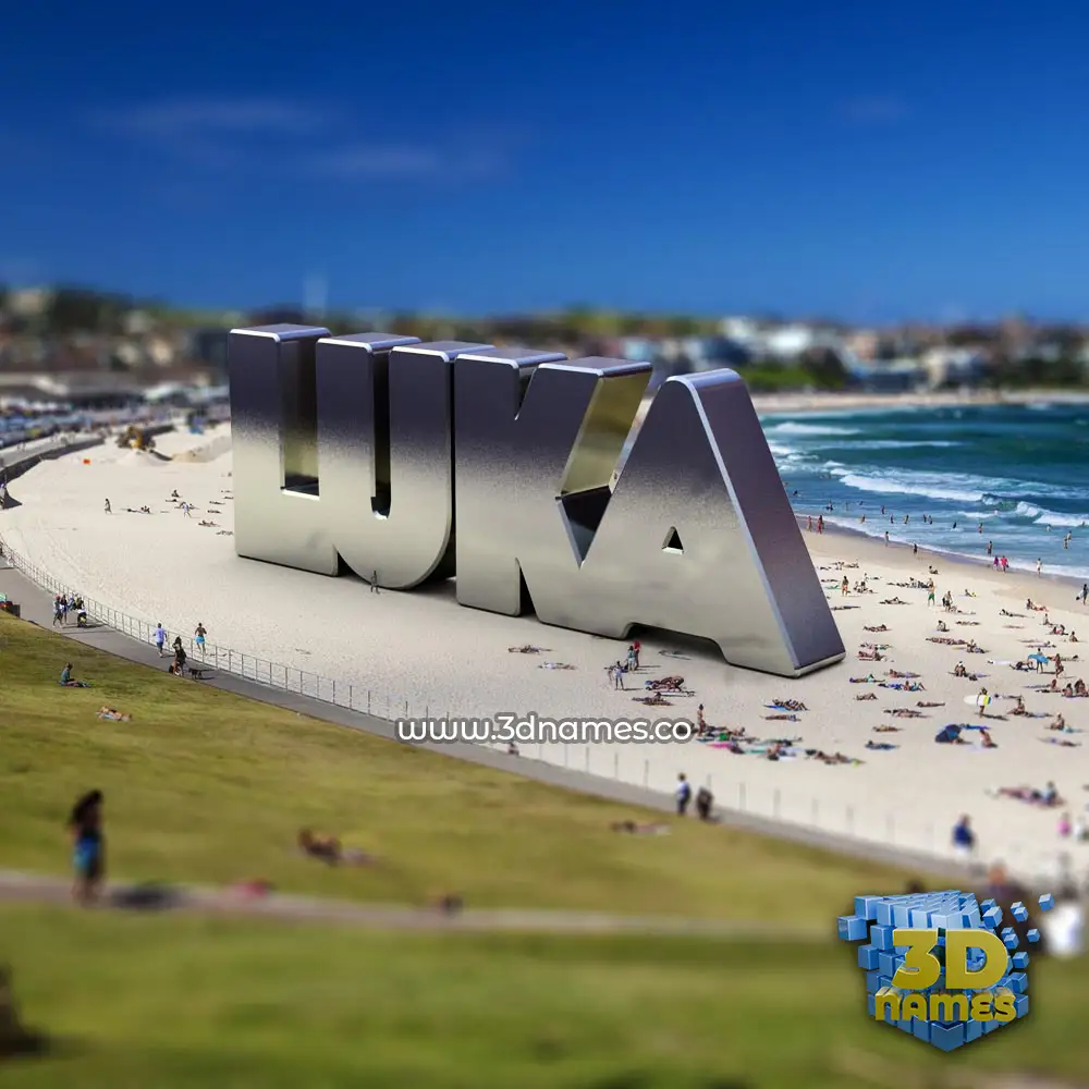 luka in Bondi Beach style - 3D name wallpaper
