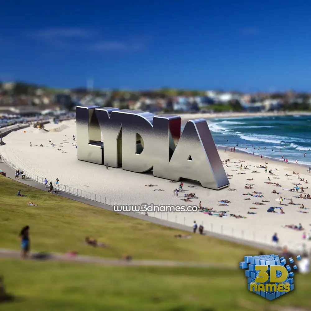 lydia in Bondi Beach style - 3D name wallpaper