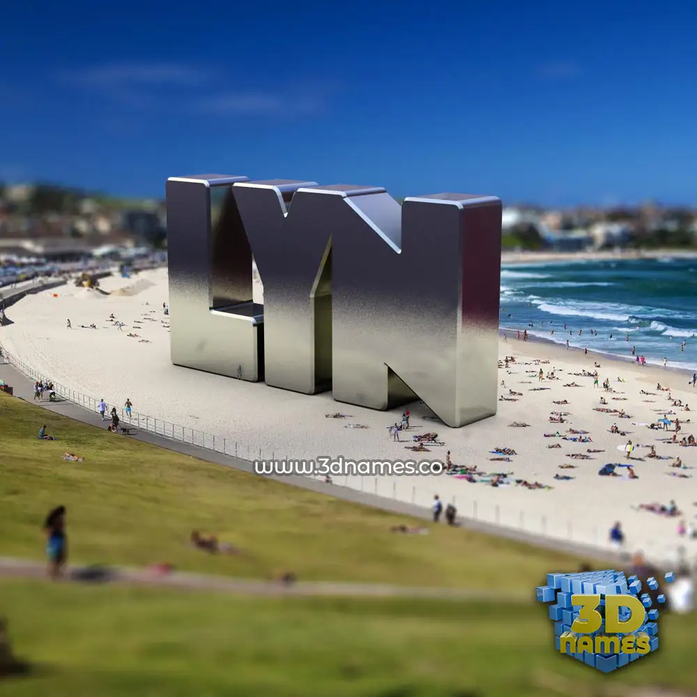 lyn in Bondi Beach style - 3D name wallpaper