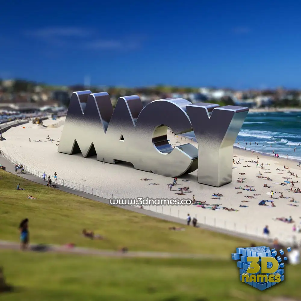 macy in Bondi Beach style - 3D name wallpaper