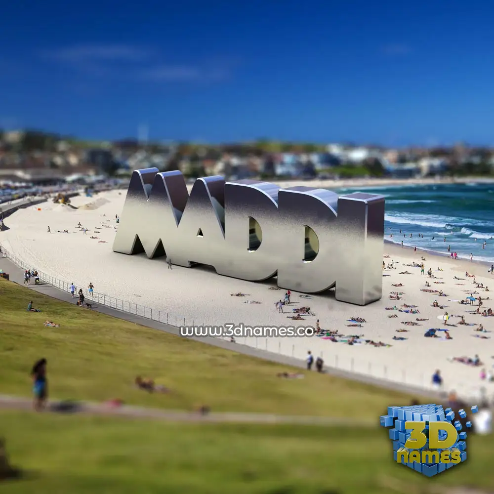 maddi in Bondi Beach style - 3D name wallpaper