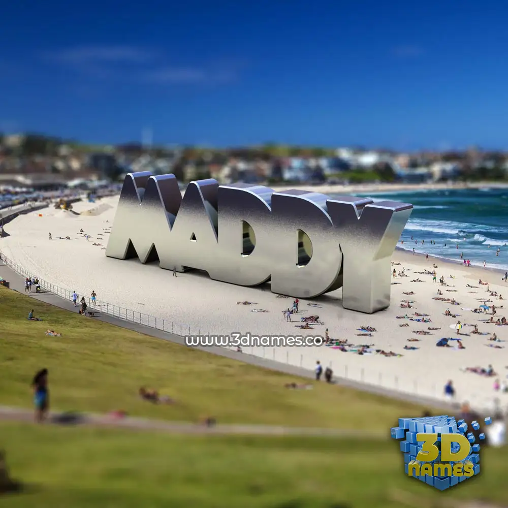 maddy in Bondi Beach style - 3D name wallpaper