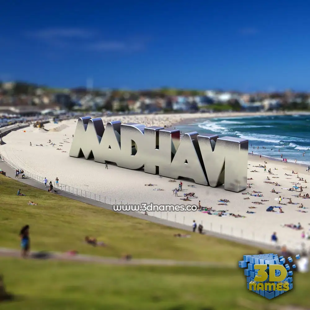 madhavi in Bondi Beach style - 3D name wallpaper