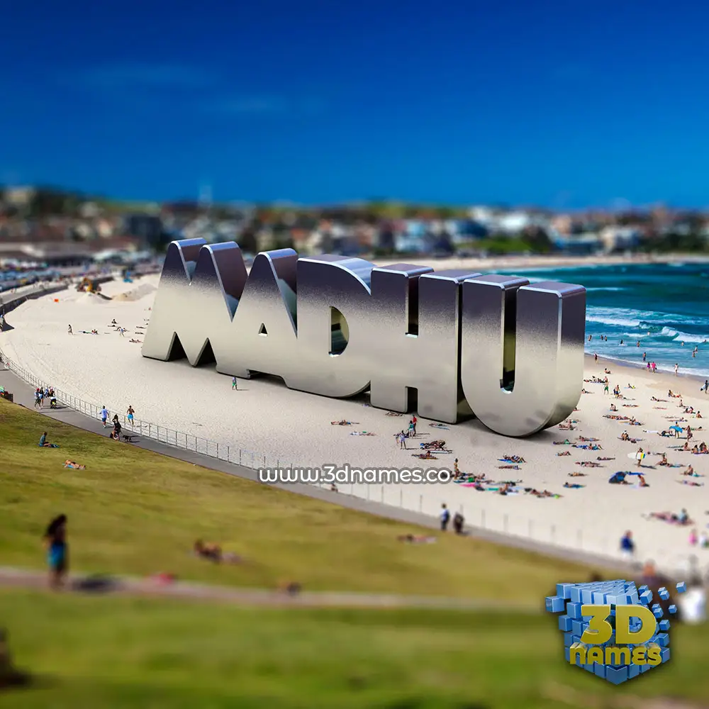 madhu in Bondi Beach style - 3D name wallpaper