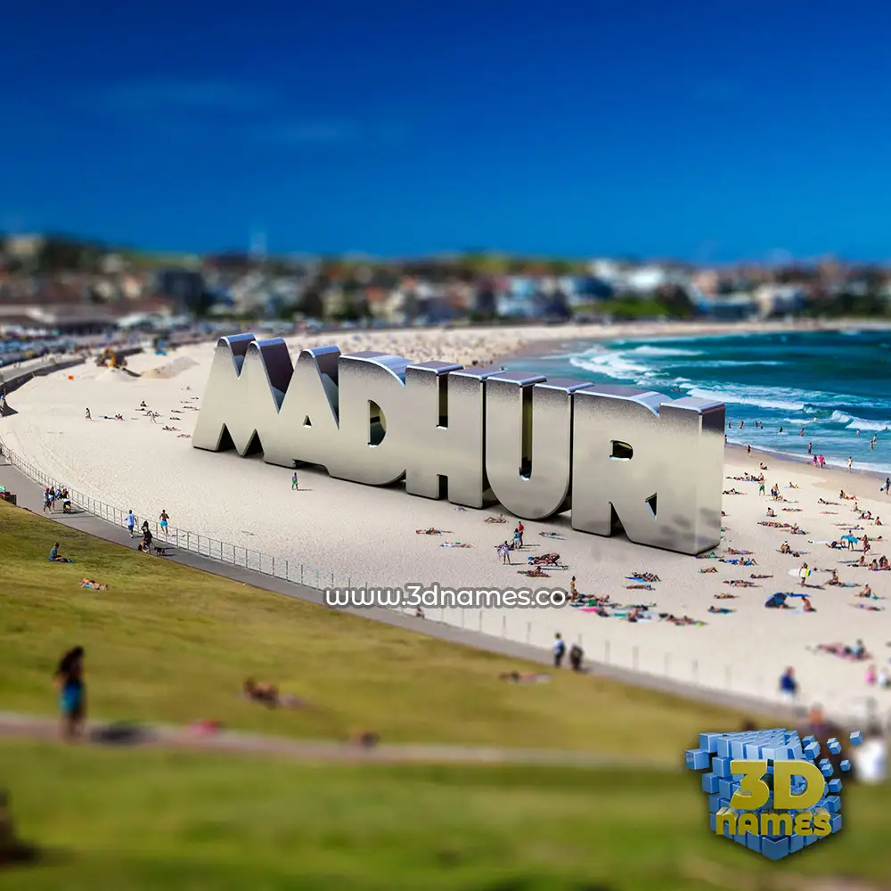 madhuri in Bondi Beach style - 3D name wallpaper