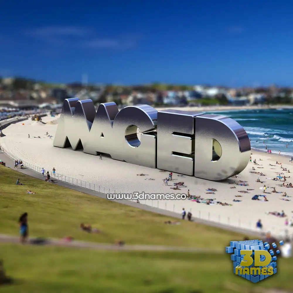 maged in Bondi Beach style - 3D name wallpaper