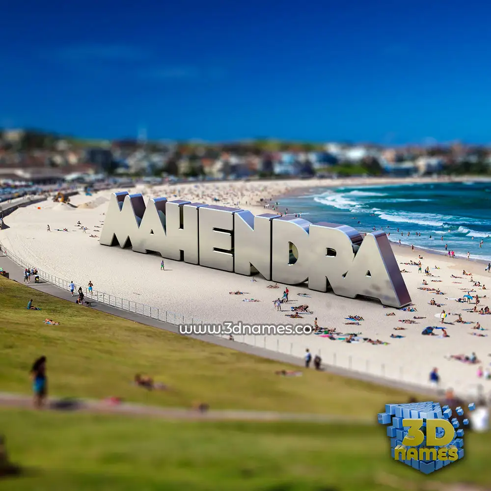 mahendra in Bondi Beach style - 3D name wallpaper