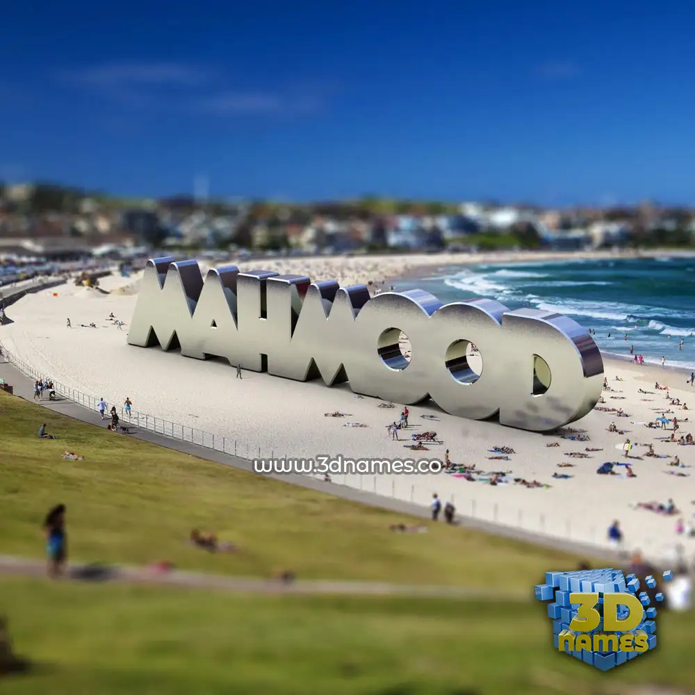 mahmood in Bondi Beach style - 3D name wallpaper