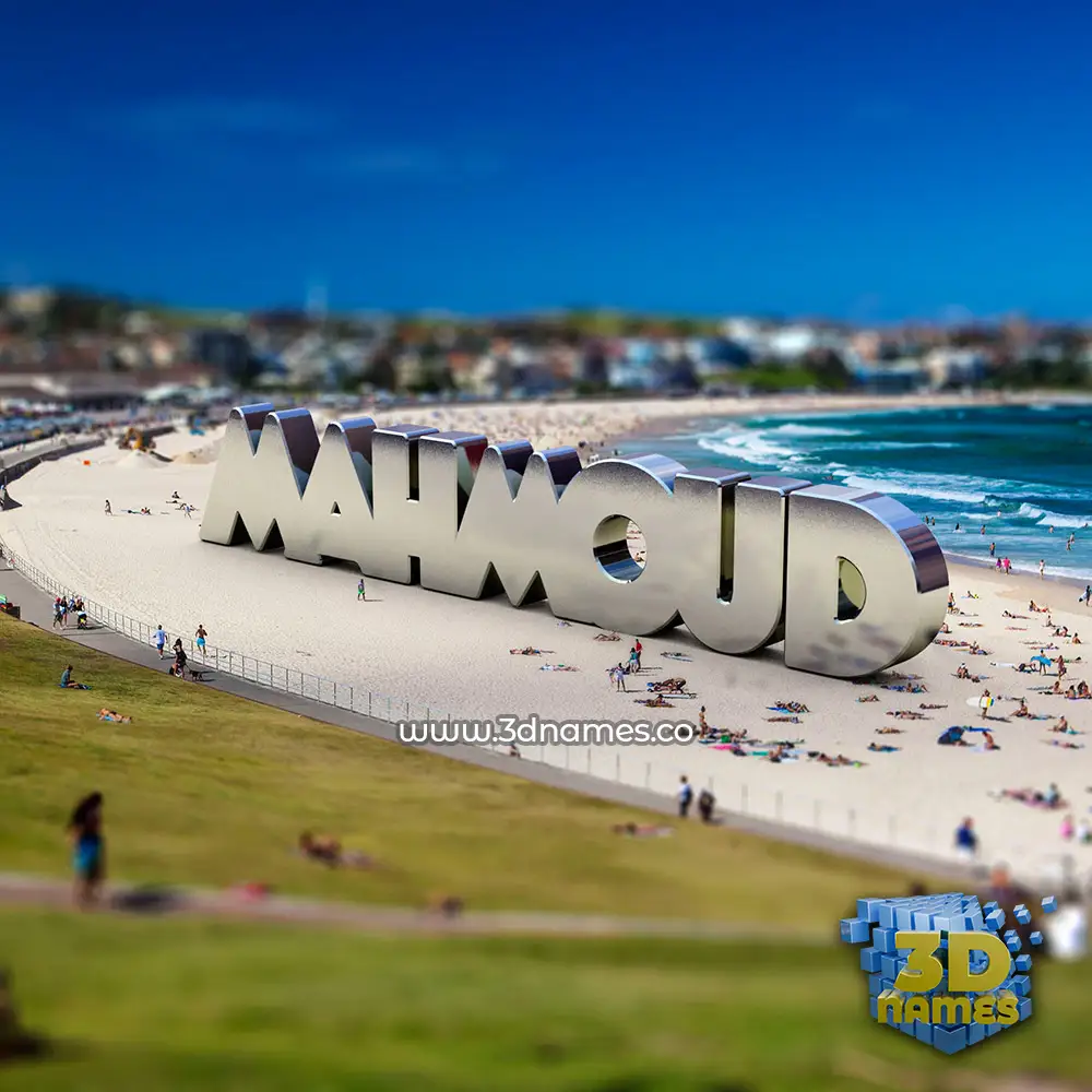 mahmoud in Bondi Beach style - 3D name wallpaper