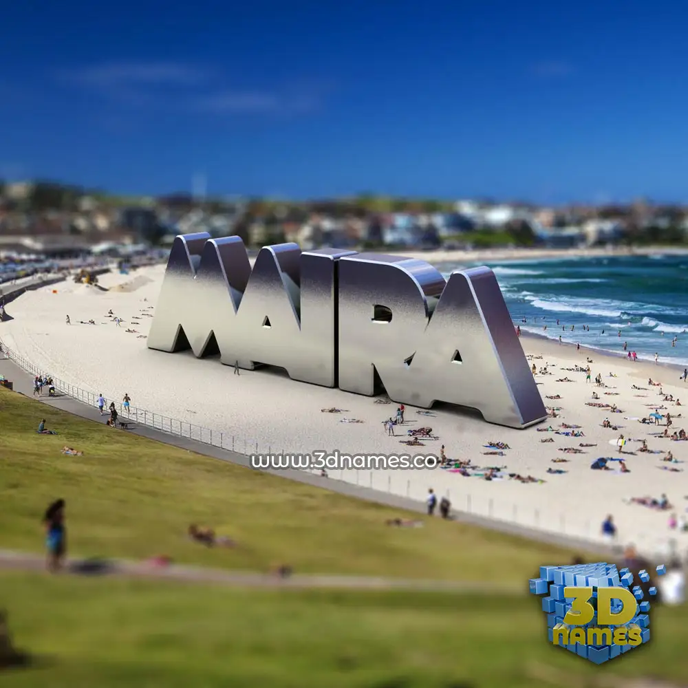 maira in Bondi Beach style - 3D name wallpaper