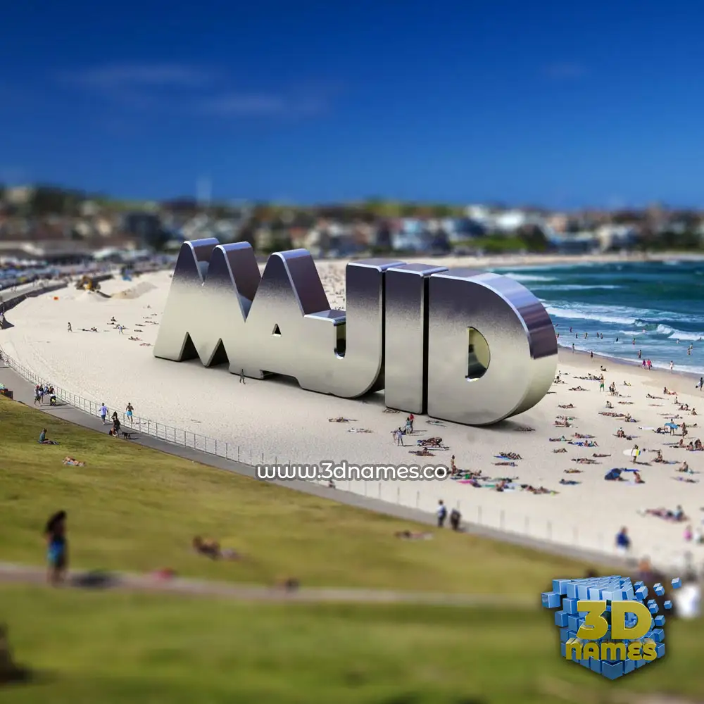 majid in Bondi Beach style - 3D name wallpaper