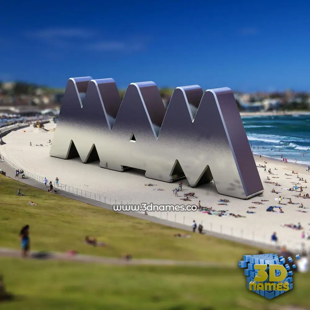 mam in Bondi Beach style - 3D name wallpaper