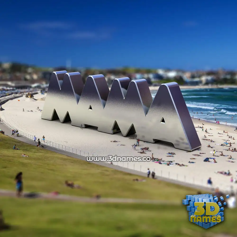 mama in Bondi Beach style - 3D name wallpaper