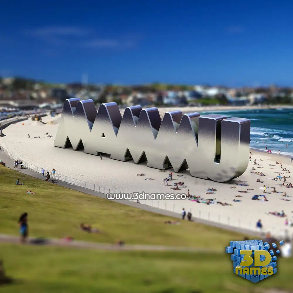 mammu in Bondi Beach style - 3D name wallpaper