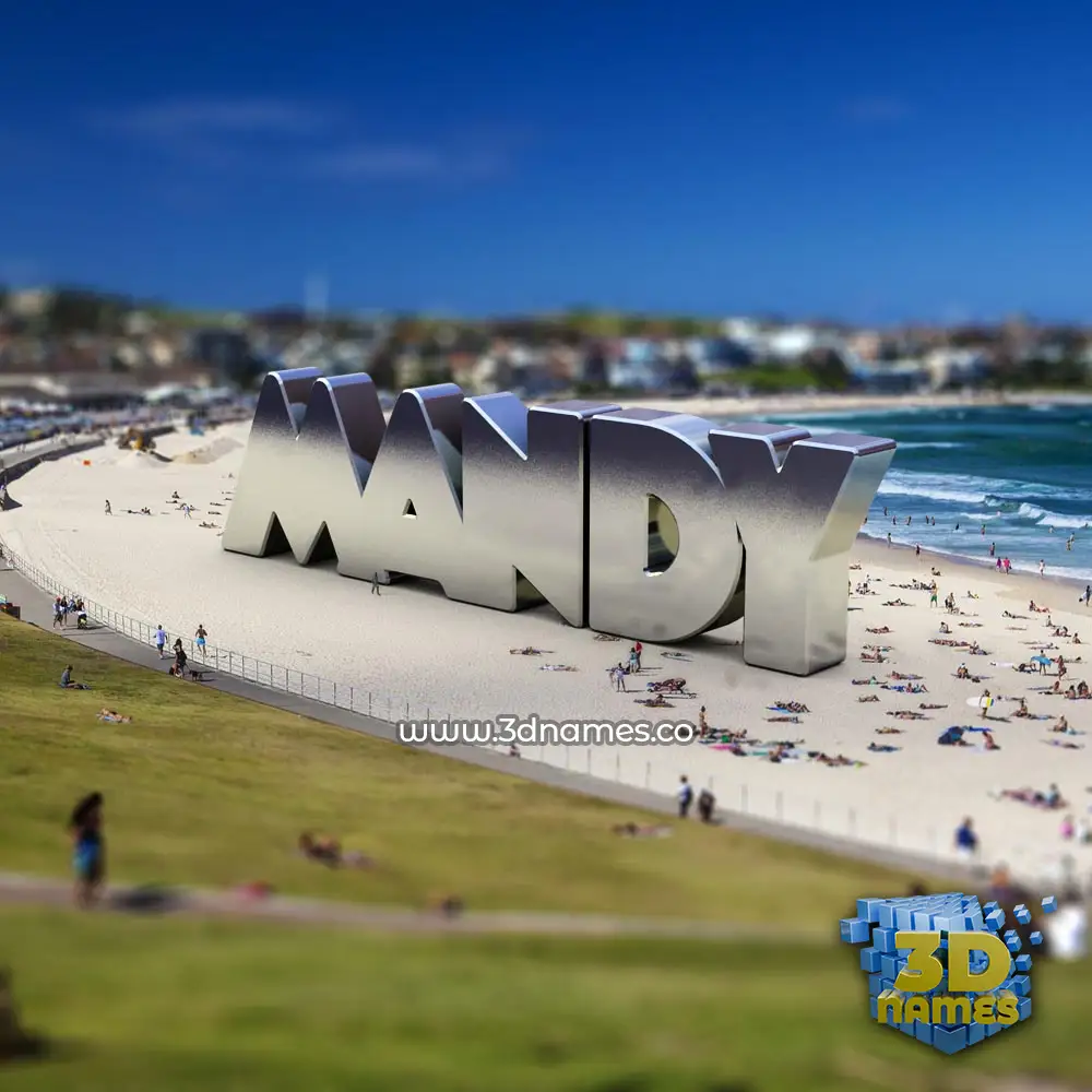 mandy in Bondi Beach style - 3D name wallpaper