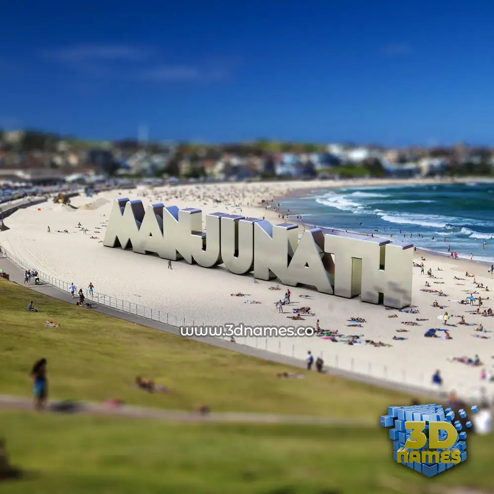 manjunath in Bondi Beach style - 3D name wallpaper