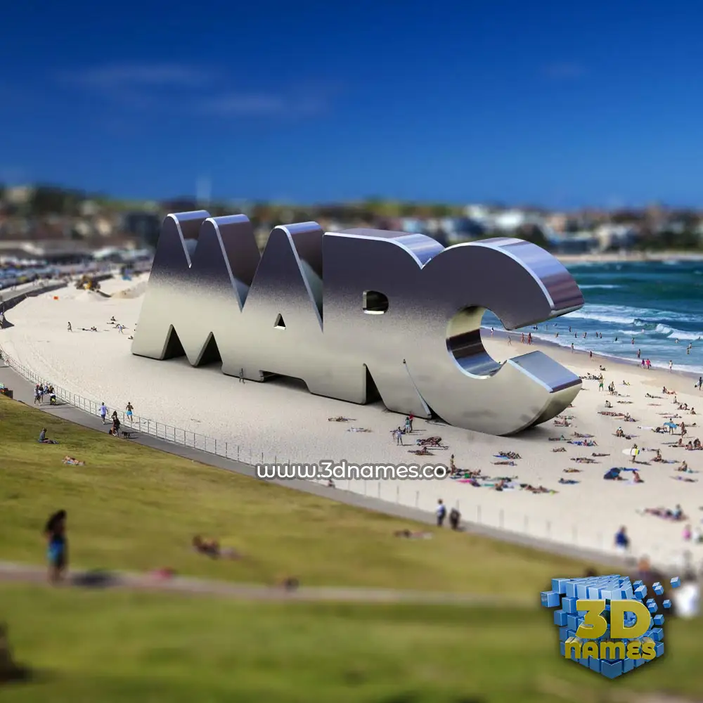 marc in Bondi Beach style - 3D name wallpaper