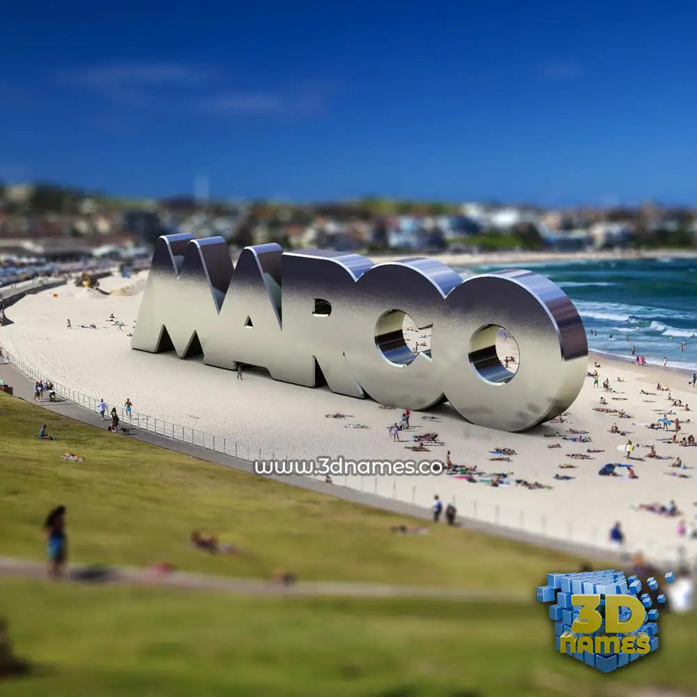 marco in Bondi Beach style - 3D name wallpaper