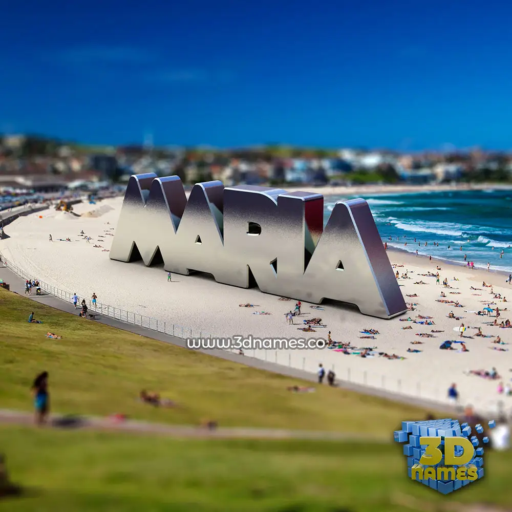 maria in Bondi Beach style - 3D name wallpaper