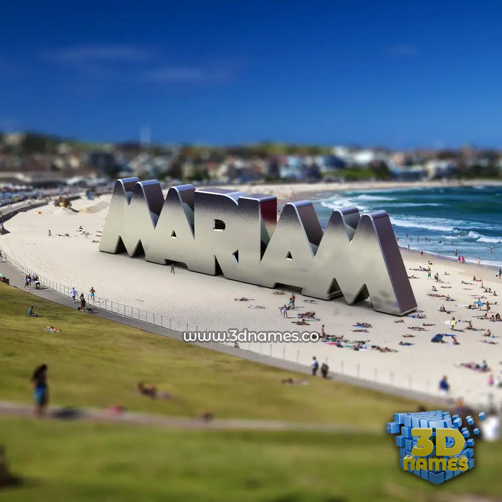mariam in Bondi Beach style - 3D name wallpaper