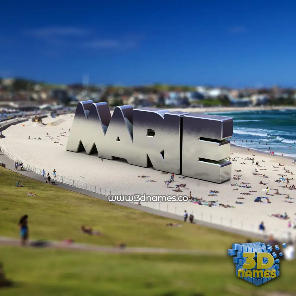 marie in Bondi Beach style - 3D name wallpaper