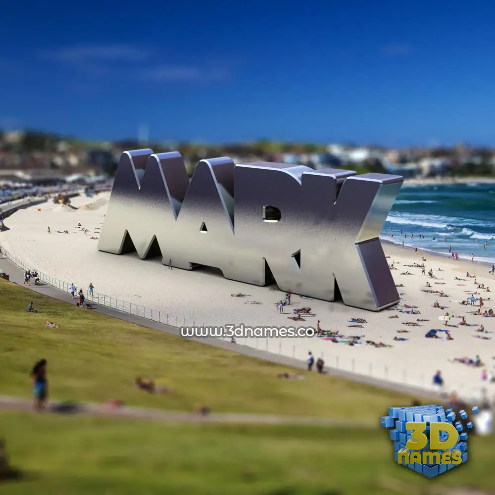 mark in Bondi Beach style - 3D name wallpaper