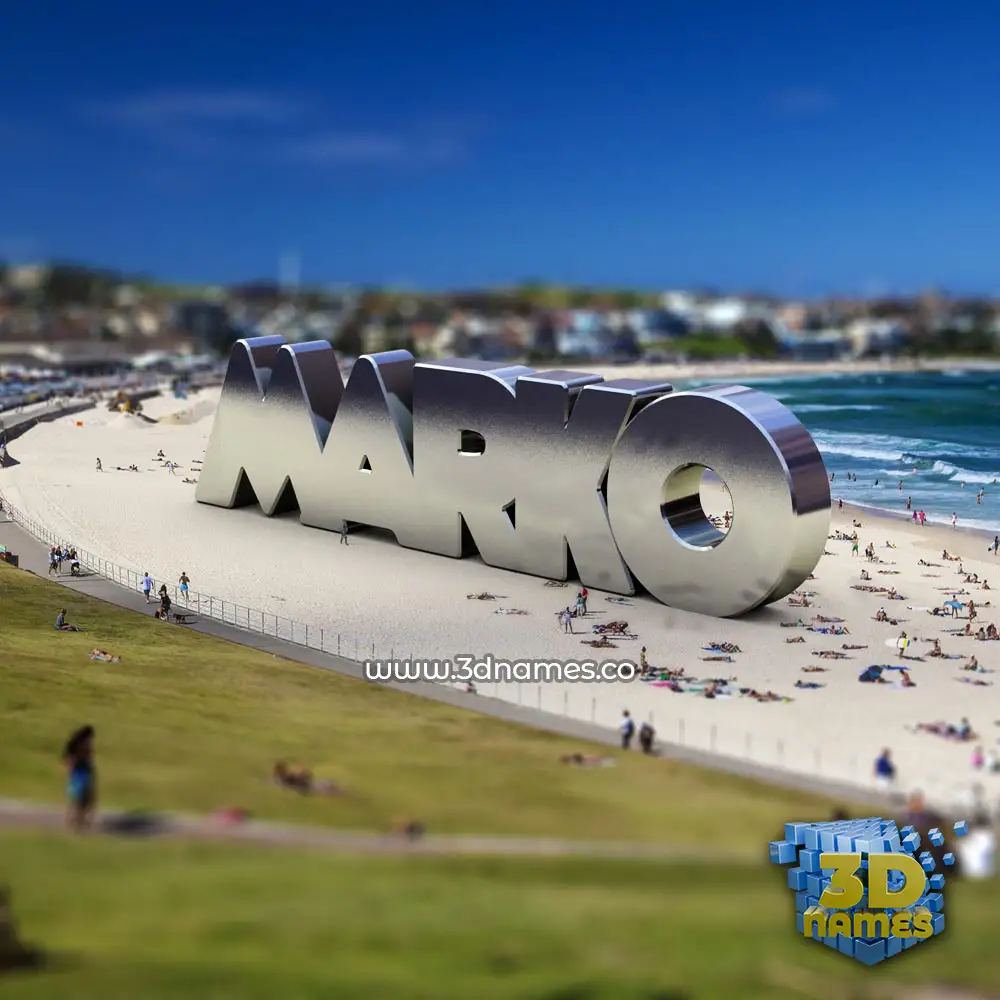 marko in Bondi Beach style - 3D name wallpaper