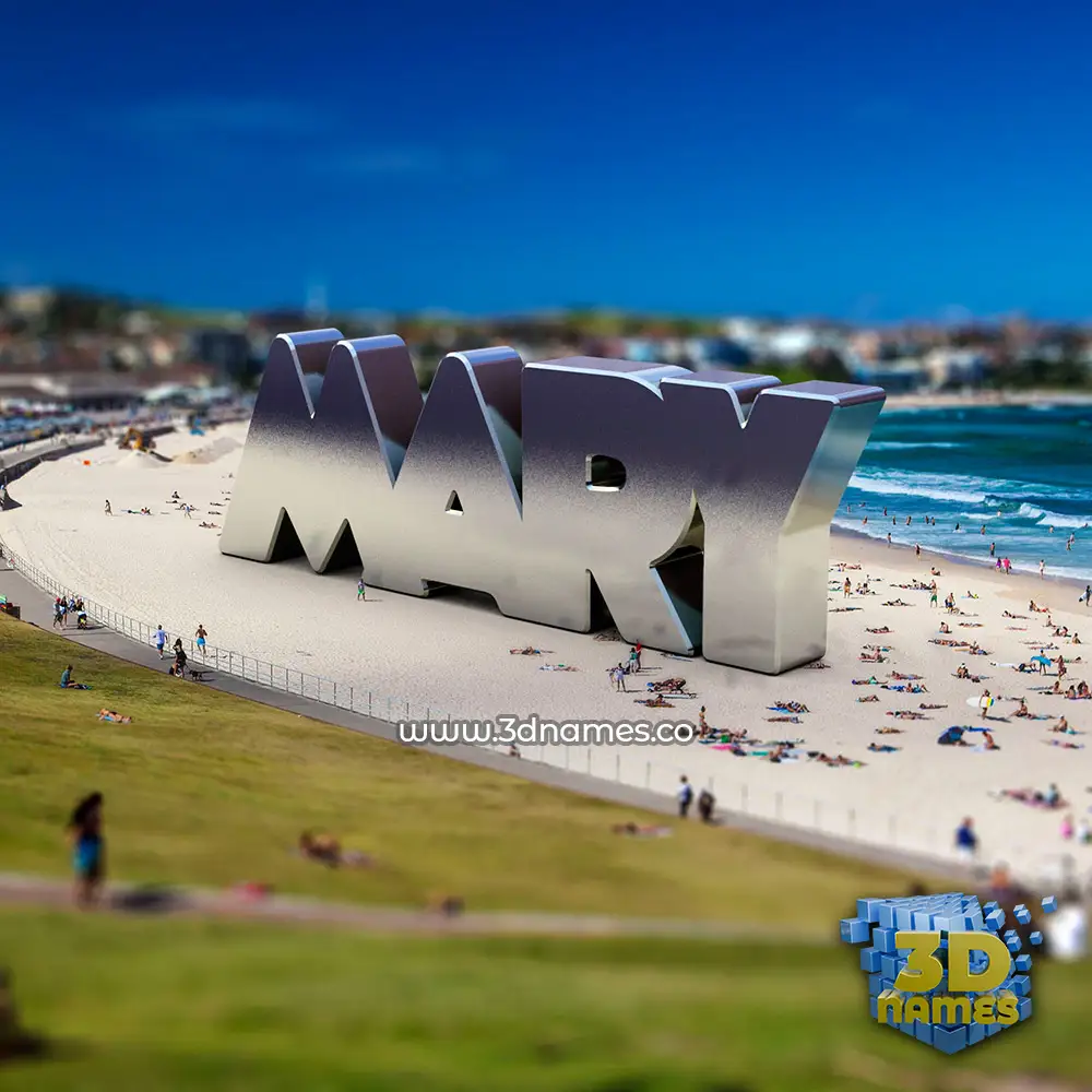 mary in Bondi Beach style - 3D name wallpaper