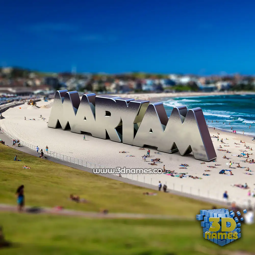 maryam in Bondi Beach style - 3D name wallpaper