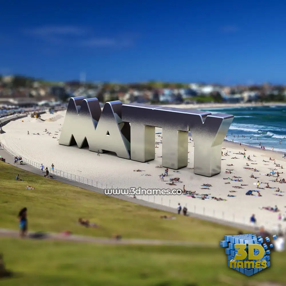 matty in Bondi Beach style - 3D name wallpaper