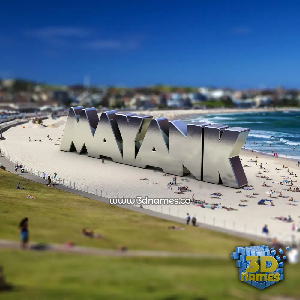 mayank in Bondi Beach style - 3D name wallpaper