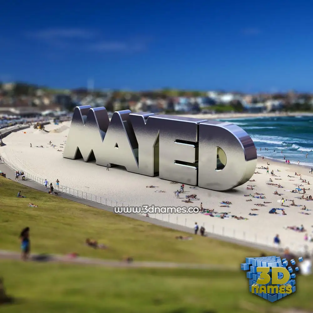 mayed in Bondi Beach style - 3D name wallpaper
